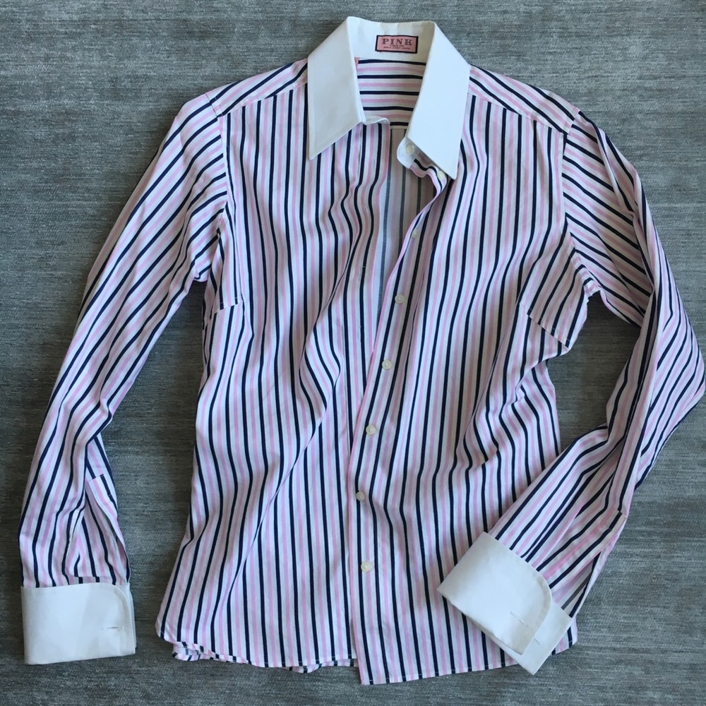 Thomas Pink pink and blue shirt